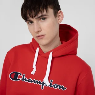 Męska bluza dresowa nierozpinana z kapturem CHAMPION HOODED SWEATSHIRT - czerwona - Bluzy sportowe męskie - miniaturka - grafika 1