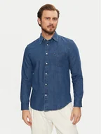 Koszule męskie - Tommy Hilfiger Koszula jeansowa MW0MW37581 Niebieski Regular Fit - miniaturka - grafika 1