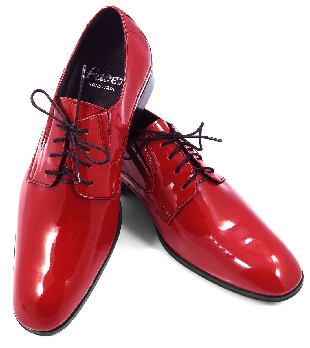 Czerwone lakierki męskie Buty MODINI T78 43
