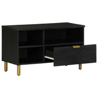Szafki RTV - vidaXL Szafka pod TV czarna 80x33x46 cm materiał drewnopochodny - miniaturka - grafika 1