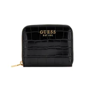 Portfele - Damski Portfel GUESS LAUREL SLG SMALL ZIP AROUND SWCX8500370-BLA – Czarny - miniaturka - grafika 1