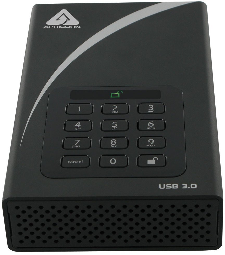 Dysk zewnętrzny HDD Apricorn 6TB Aegis Padlock DT Secure ADT-3PL256-6000
