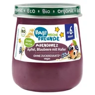 Desery dla dzieci - Freche Freunde Mus jabłko - jagoda - owies bez dodatku cukrów od 6 miesiąca 120 g - miniaturka - grafika 1