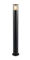 Lampy ogrodowe - Hoosic H80 lampa stojąca ogrodowa 1xE27 czarna/przydymiona 424060132 - miniaturka - grafika 1