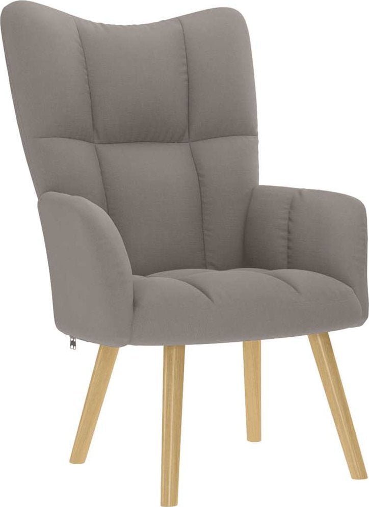 Fotel wypoczynkowy, kolor taupe, obity tkaniną