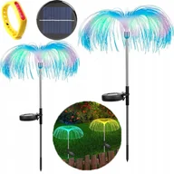 Lampy ogrodowe - 2x LAMPA SOLARNA MEDUZA ŚWIATŁOWÓD 55CM fajerwerki - miniaturka - grafika 1