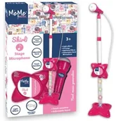 Przybory szkolne - MeMe Mikrofon sceniczny różowy ze statywem 971010 - miniaturka - grafika 1