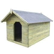 Budy dla psów - Buda dla psa z otwieranym dachem, impregnowane drewno sosnowe - miniaturka - grafika 1
