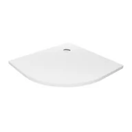 Brodziki prysznicowe - New Trendy B-0497 Brodzik NEX konglomeratowy p$238łokrągły R55 80x80x3,5 antracyt struktura - miniaturka - grafika 1