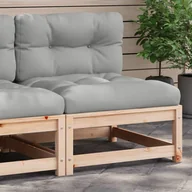 Sofy ogrodowe - vidaXL Ogrodowa sofa bez podłokietników, z poduszkami, drewno sosnowe - miniaturka - grafika 1