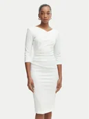 Sukienki - Rinascimento Sukienka koktajlowa CFC0127699003 Biały Slim Fit - miniaturka - grafika 1