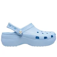 Klapki i japonki damskie - Klapki Crocs Classic Platform 211231-4NS - niebieskie - miniaturka - grafika 1