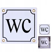 Tablice i flipcharty - TABLICZKA METALOWA TOALETA WC PIKTOGRAM OZNACZENIE 12x12 CM EMALIOWANA - miniaturka - grafika 1