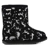 Buty dla chłopców - Śniegowce EMU Australia Reflective Dino Brumby K12948 Czarny - miniaturka - grafika 1