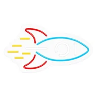 Pozostałe oświetlenie - Neon plexi LED rakieta wielokolorowy NNE18 neolia - miniaturka - grafika 1