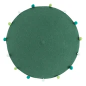 Dywany dla dzieci - Okrągły dywanik z pomponami POMPOMPARTY 90 cm 1609495 - miniaturka - grafika 1