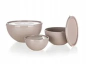 Pojemniki kuchenne - MISKI DO PRZECHOWYWANIA JEDZENIA z pokrywką 3szt - miniaturka - grafika 1