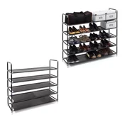 Szafki na buty - relaxdays 2 x stojak na buty 20 par butów czarny - miniaturka - grafika 1