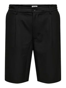 Only & Sons Szorty materiałowe Lou 22032473 Czarny Regular Fit - Spodenki męskie - miniaturka - grafika 1