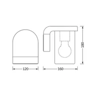 Lampy ogrodowe - OSRAM Kinkiet zewnętrzny ENDURA CLASSIC CASCADE, możliwość ściemniania, aluminiowy / szary / cynkowy, aluminium, nowoczesny - miniaturka - grafika 1