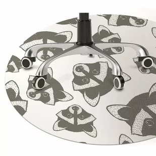 Mata na podłogę pod krzesło Szop pracz fi100 cm - Podnóżki, podpórki, podkładki - miniaturka - grafika 1