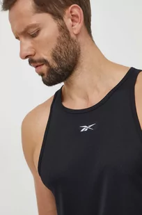Reebok t-shirt do biegania kolor czarny - Koszulki męskie - miniaturka - grafika 1
