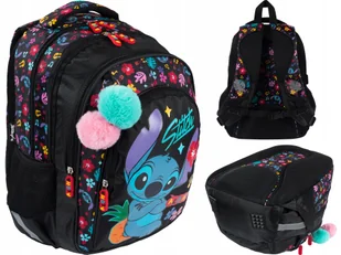 Stitch & Lilo Plecak Szkolny 4-komorowy BPL58 Black Aloha St.majewski - Plecaki szkolne i tornistry - miniaturka - grafika 1