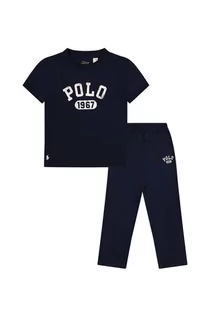 Piżamy damskie - Polo Ralph Lauren piżama dziecięca kolor granatowy z nadrukiem - grafika 1