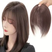 Pozostałe akcesoria fryzjerskie - TEMU Wsuwki do włosów dla kobiet, uzupełnienie włosów, zakrycie siwych włosów, wsuwka do zwiększenia objętości czubka głowy, bezszwowa wsuwka do - miniaturka - grafika 1