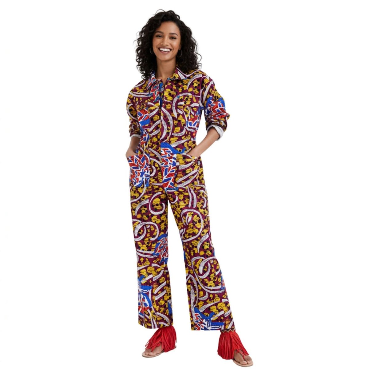 Kombinezon damski Desigual x Stella Jean Mila z długim rękawem -S
