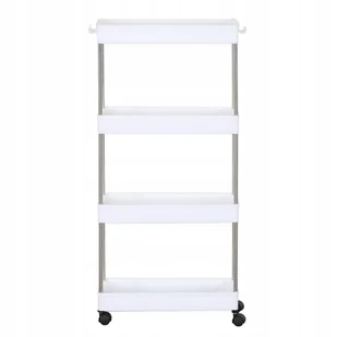 Wózek kuchenny z kólkami 4 pólki lazienka plastik - Wózki kuchenne - miniaturka - grafika 1