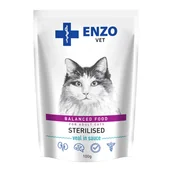 Mokra karma dla kotów - ENZO VET Sterilised  z cielęciną w sosie 100g - miniaturka - grafika 1