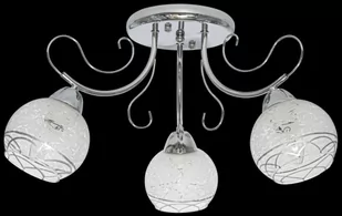 ELEM Chromowana lampa sufitowa z ozdobnymi kloszami 8957/3 8C z serii TOGO - Lampy sufitowe - miniaturka - grafika 1