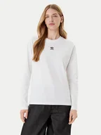 Bluzki damskie - adidas Bluzka Essentials JW7454 Biały Regular Fit - miniaturka - grafika 1