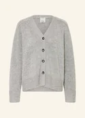 Swetry damskie - Allude Kardigan Z Dodatkiem Kaszmiru grau - miniaturka - grafika 1