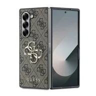 Etui i futerały do telefonów - Etui Guess Leather 4G Metal Logo na Samsung Galaxy Z Fold 6 - brązowe - miniaturka - grafika 1
