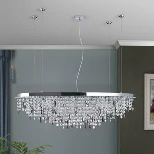 Żyrandol Crystalriver, 120 x 45 cm, chrom - Lampy sufitowe - miniaturka - grafika 2
