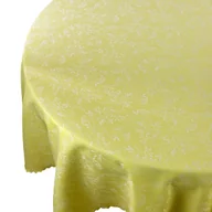 Obrusy i serwetki - Obrus Plamoodporny Kwiaty Żółty Z-2950 Okrągły-śr. 130 cm - miniaturka - grafika 1