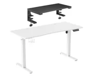 Biurka gamingowe - Silver Monkey Biurko elektryczne ED-140 white + Podstawka EE-200 - miniaturka - grafika 1