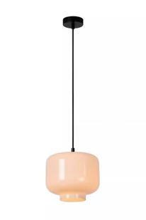 Lucide Medine 46413/01/61 lampa wisząca zwis 1x40W E27 biała/czarna - Lampy sufitowe - miniaturka - grafika 1