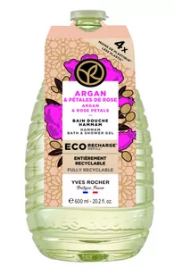 Yves Rocher Argan & Płatki Róż - Żel pod prysznic i do kąpieli uzupełniacz 600ml - Kosmetyki do kąpieli - miniaturka - grafika 1