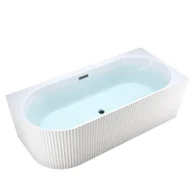 Wanny - Wanna ryflowana przyścienna narożna prawa 160 cm Rio Hydrosan - miniaturka - grafika 1