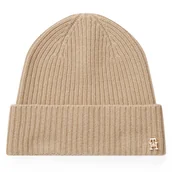 Czapki damskie - Czapka Tommy Hilfiger Th Cashmere AW0AW17772 Beżowy - miniaturka - grafika 1