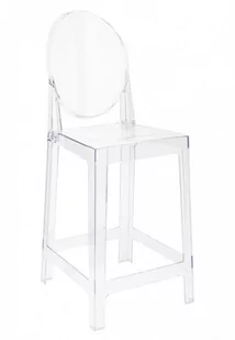 King Home Hoker transparentny, przezroczysty VICTORIA 65 cm - poliwęglan KH010100214 - Taborety i hokery - miniaturka - grafika 1