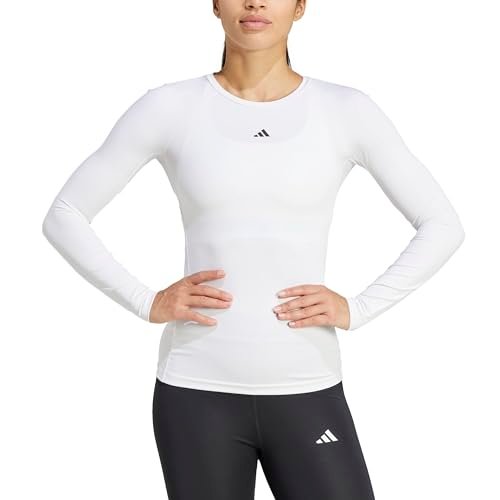 adidas dames TECHFIT Longsleeve Training Top, white, S