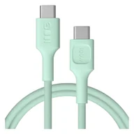 Kable USB - Kabel USB-C 1,2m 100W Greencell PowerStream Szybkie Ładowanie PD Mint Green - miniaturka - grafika 1