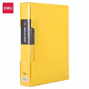 Żółty album ofertowy Deli a4 80 koszulek seria RIO - Teczki i skoroszyty - miniaturka - grafika 1