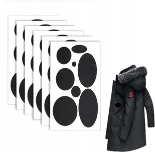 ZESTAW NAPRAWCZY ŁATKI DO KURTEK PUCHOWYCH ZIMOWEYCH 40X CZARNE NASZYWKI - Pasmanteria ZESTAW NAPRAWCZY ŁATKI DO KURTEK PUCHOWYCH ZIMOWEYCH 40X CZARNE NASZYWKI - Pasmanteria - miniaturka - grafika 1