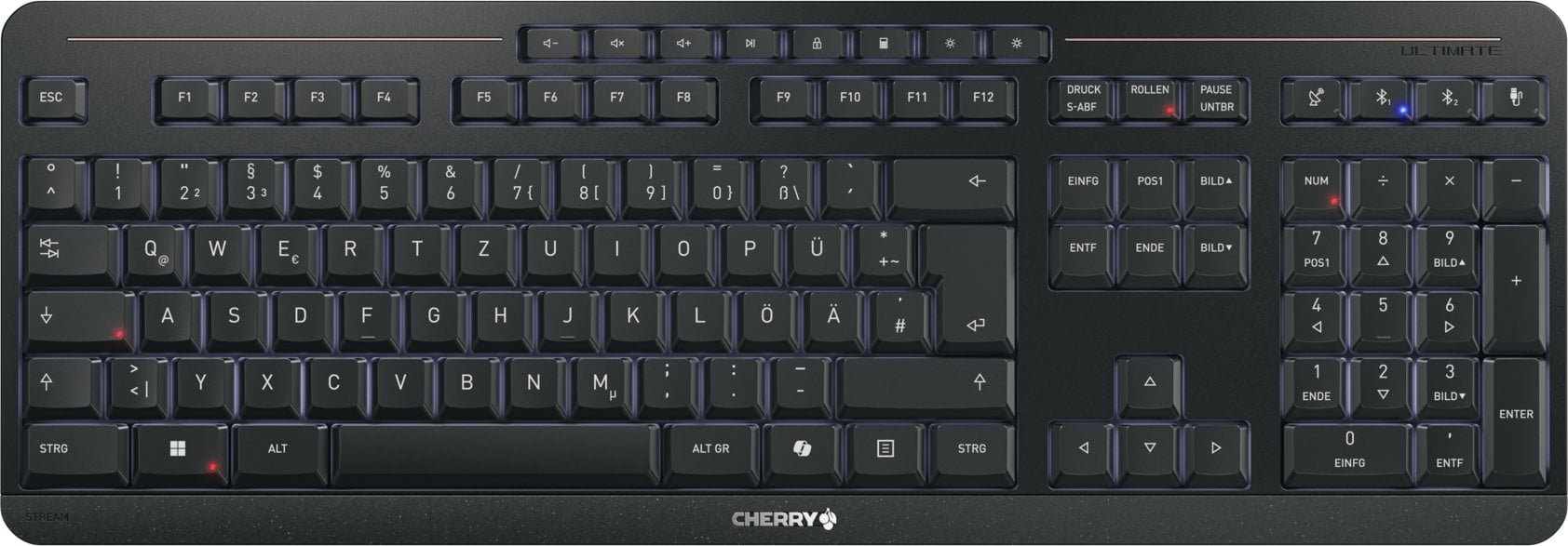 CHERRY TAS STREAM KEYBOARD Ultimate DE schwarz JK-8570DE-2