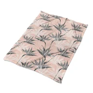 Koce - Koc pled na łóżko dla dziecka Czarno białe kwiaty, Fabricsy - miniaturka - grafika 1